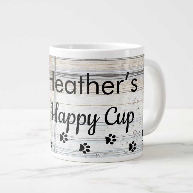 Cat Lovers Personalised Sassy Cat Large Coffee Mug (Front Right)