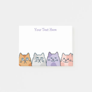 Cat Lovers Personalized Post-it Notes