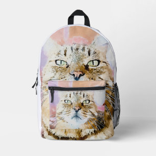 Cat Lover's Printed Backpack