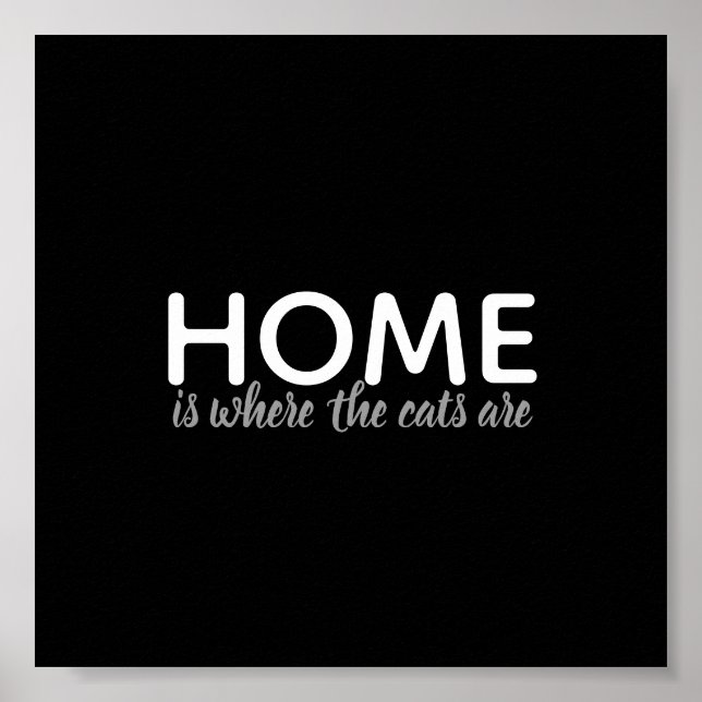 cat lovers quote poster black and white (Front)