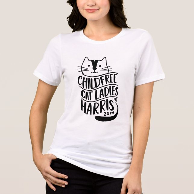 Cat Lovers Shirt Harris 2024 Election (Front)