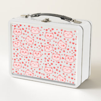 Cat lovers so cute metal lunch box
