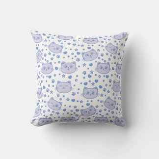 Cat lovers so cute purple cushion