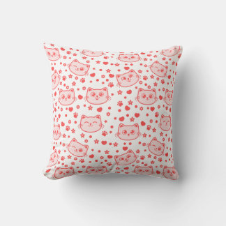 Cat lovers so cute red colour cushion