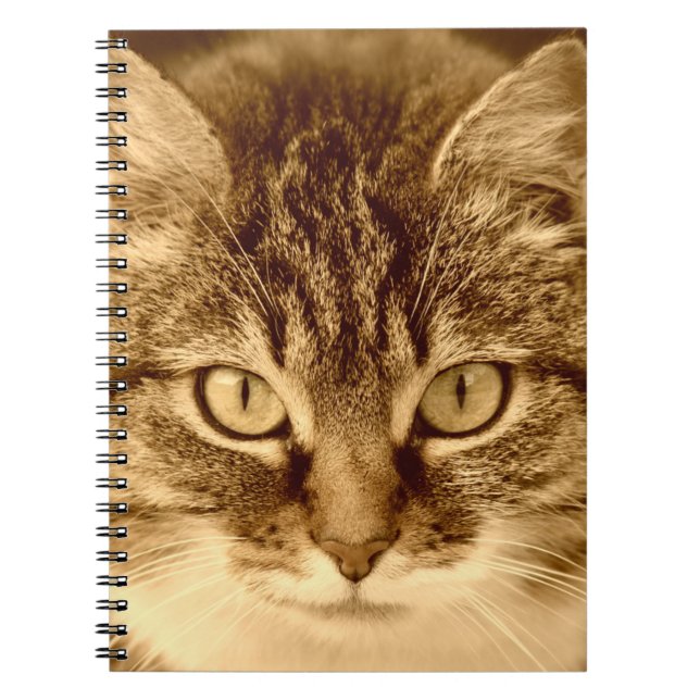 Cat Lovers Spiral Lined Journal Notebook (Front)