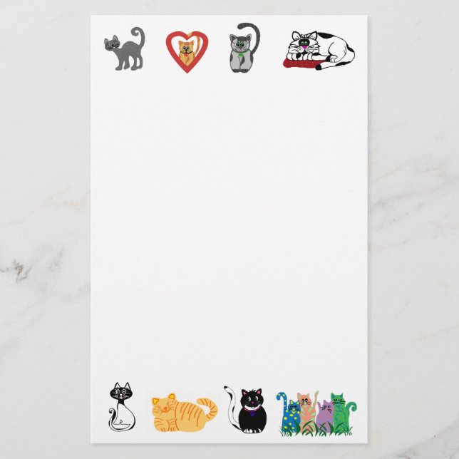 Cat Lovers Stationary Paper (Front)