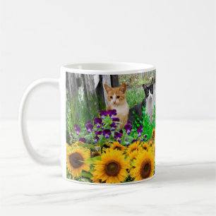 Cat Lovers / Sunflowers and Felines Coffee Mug