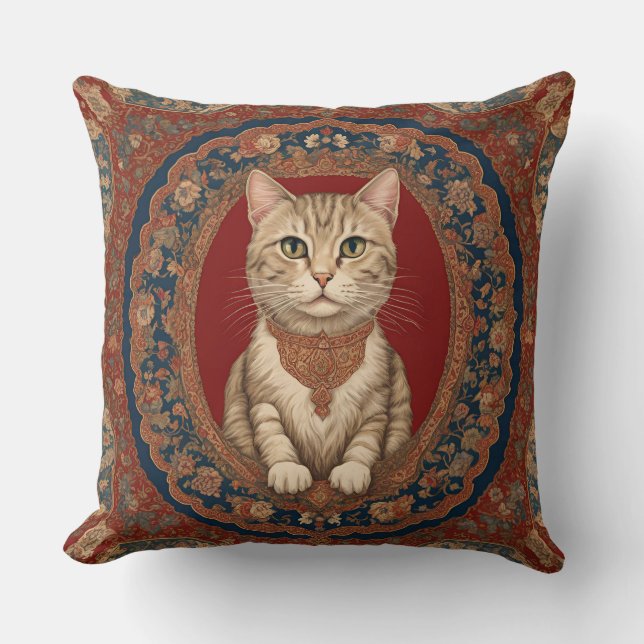 Cat Lover's Throw Pillow (Front)
