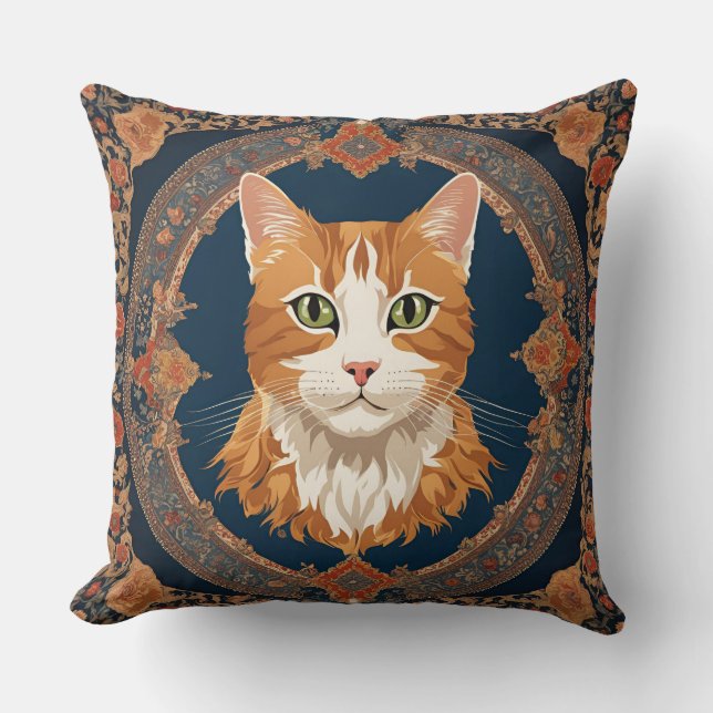 Cat Lover's Throw Pillow (Front)
