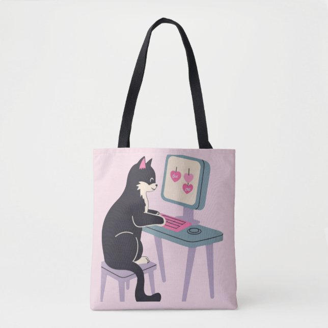 Cat lovers Tuxedo cat  Tote Bag (Front)