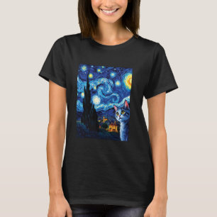 Cat Lovers Van Gogh Inspired Feline Enthusiasts Ar T-Shirt