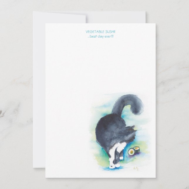 Cat Lover's Watercolor Note Cards (Front)