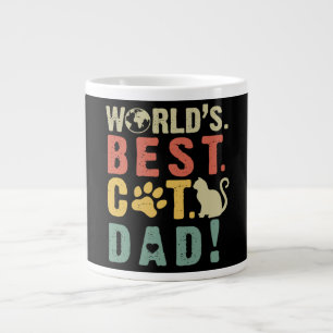 Cat Lovers   World's Best Cat Dad Large Coffee Mug
