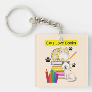 Cat Loves Boots Key Ring