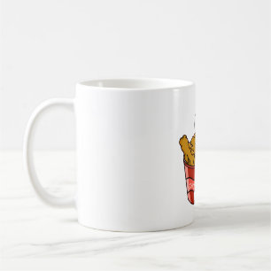Cat Loves Fried Chicken Coffee Mug