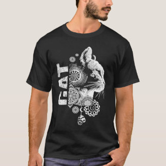 Cat Magic Signs Mandala Figure T-Shirt