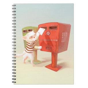 Cat Mailing a Letter Notebook