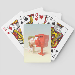 Cat Mailing a Letter Playing Cards