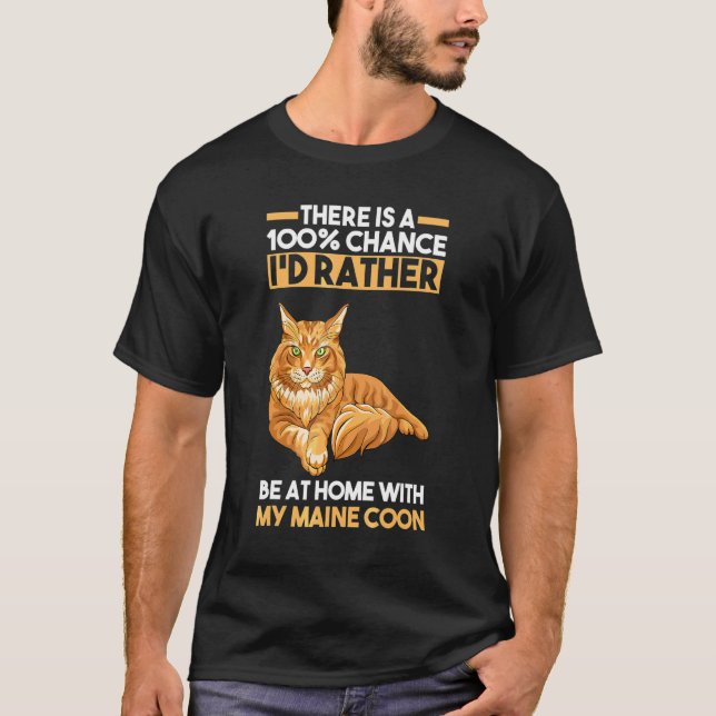 Cat Maine Coon T-Shirt (Front)