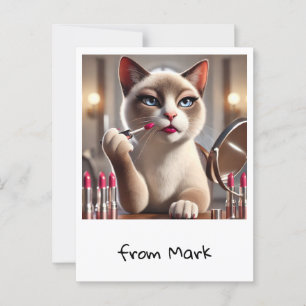 Cat Make up Artist Perfect for Cat Lovers  Postcard