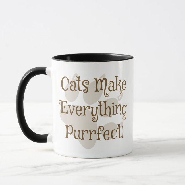 Cat Makes Everything Purrfect Mug (Left)