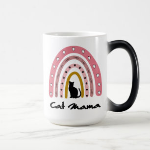 Cat Mama, Cat Mama Rainbow, Cat Mum Gift Magic Mug