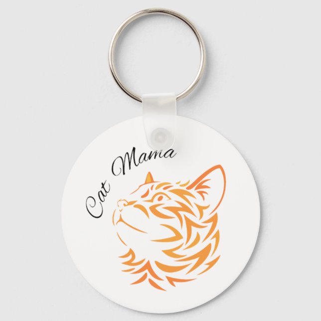 Cat Mama  Key Ring (Front)