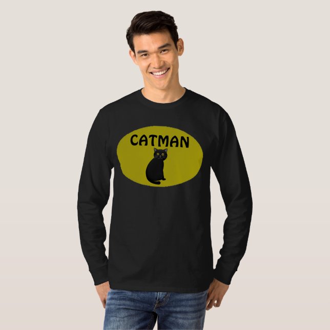 CAT MAN (Cat Dad) Men's T-Shirts (Front Full)