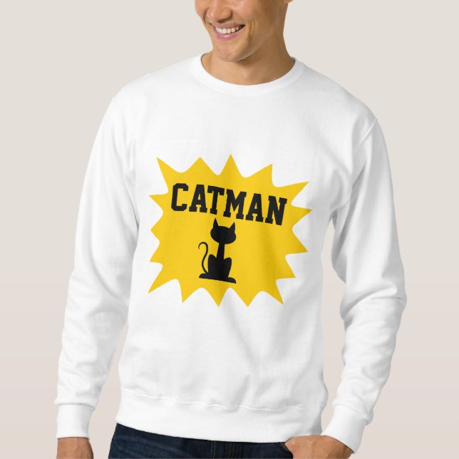 CAT MAN Funny Men's Cat T-Shirts (Front)
