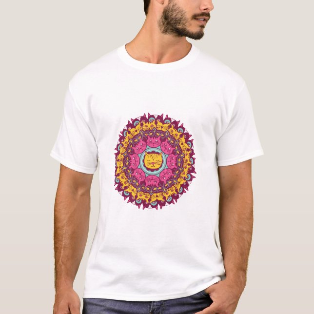 Cat Mandala T-Shirt (Front)