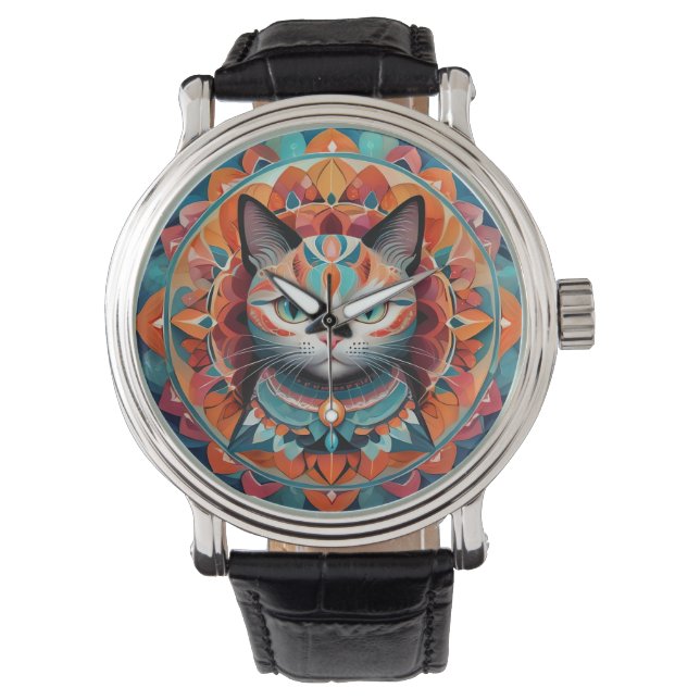 Cat Mandala Watch (Front)