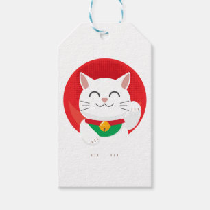 Cat Maneki Neko Japan Lucky Cat Funny Gift Idea Gift Tags