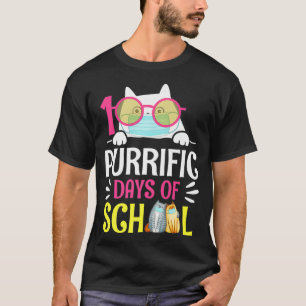 Cat Masks Funny 100 Days of School Teacher Premium T-Shirt