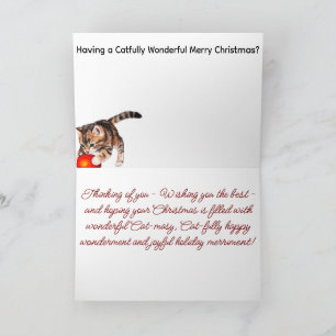 Cat-masy Purrfect Christmas Kitty Cat Cute Holiday Card