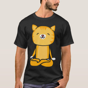 Cat Meditating Funny Cat Meditation Yoga Cute Gift T-Shirt