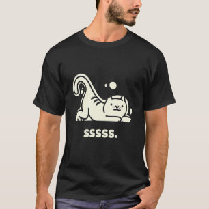 Cat Meditating Lazy Kitty Stretching Relaxing Yoga T-Shirt
