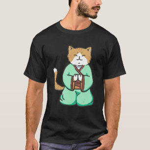Cat Meditation Yoga Cute Cat Meditating Cool Cat Y T-Shirt