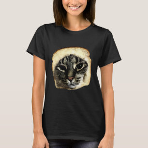 Cat Meme Funny Bread Face Silly Cat Lover for Men T-Shirt