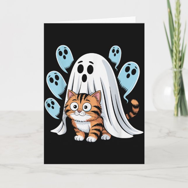 Cat Meme Funny Soky Halloween Kitty  Card (Front)