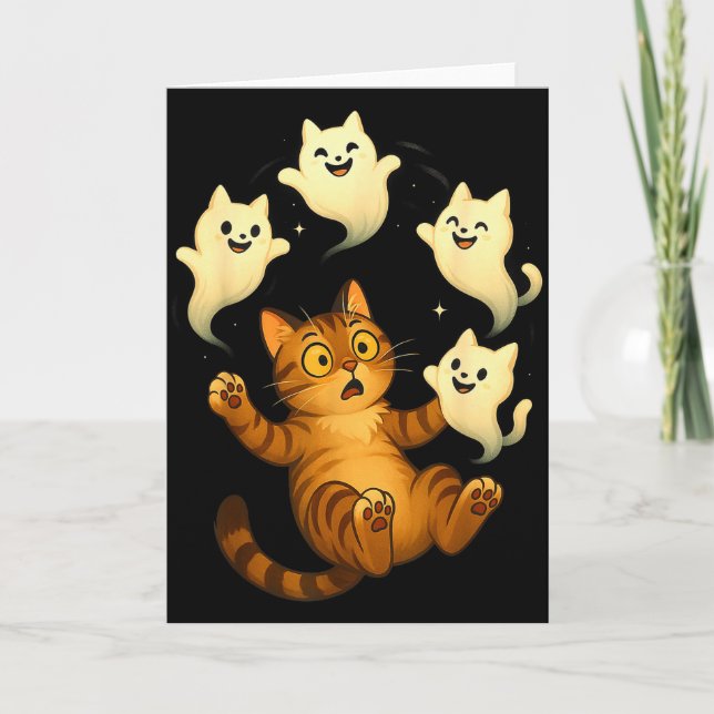 Cat Meme Funny Soky Halloween Kitty  Card (Front)