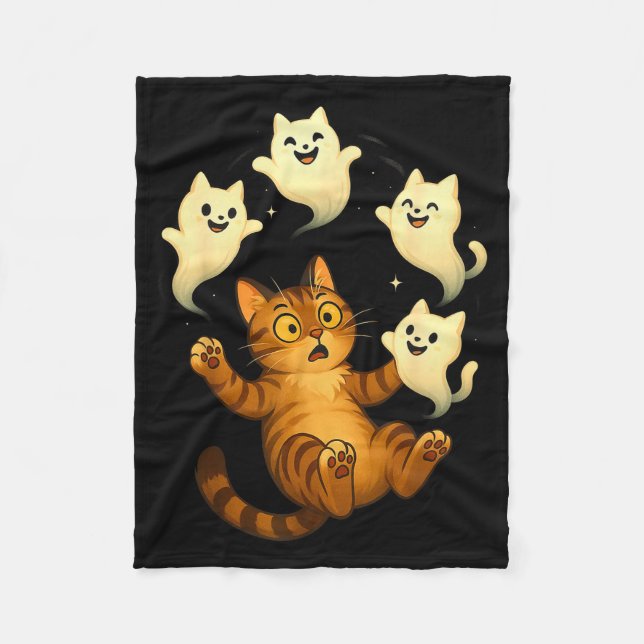 Cat Meme Funny Soky Halloween Kitty  Fleece Blanket (Front)