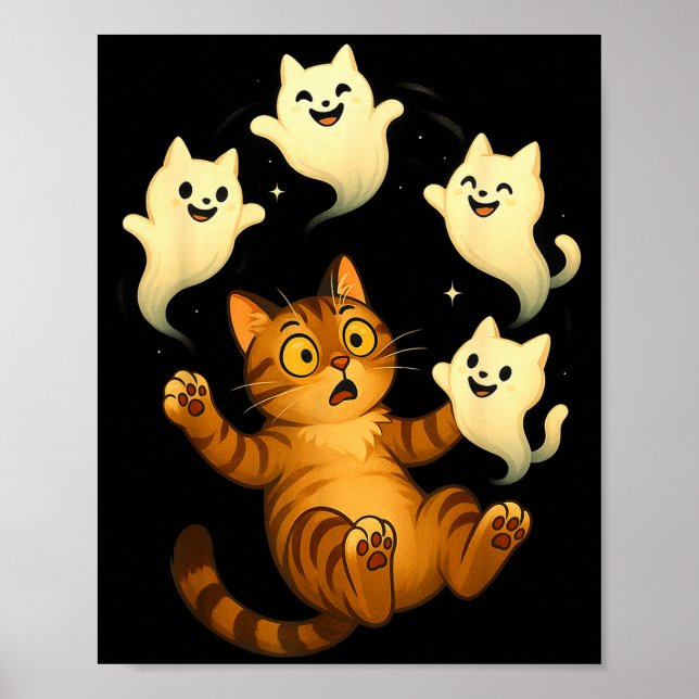 Cat Meme Funny Soky Halloween Kitty  Poster (Front)