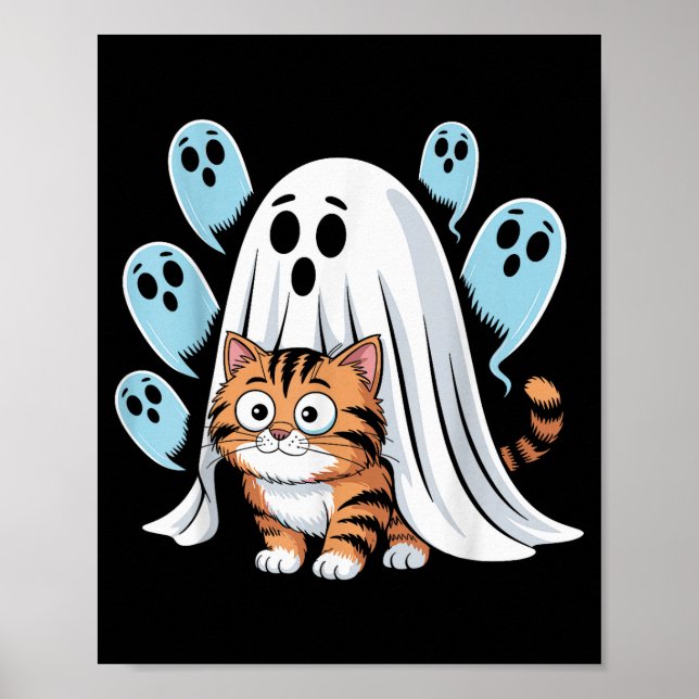 Cat Meme Funny Soky Halloween Kitty  Poster (Front)
