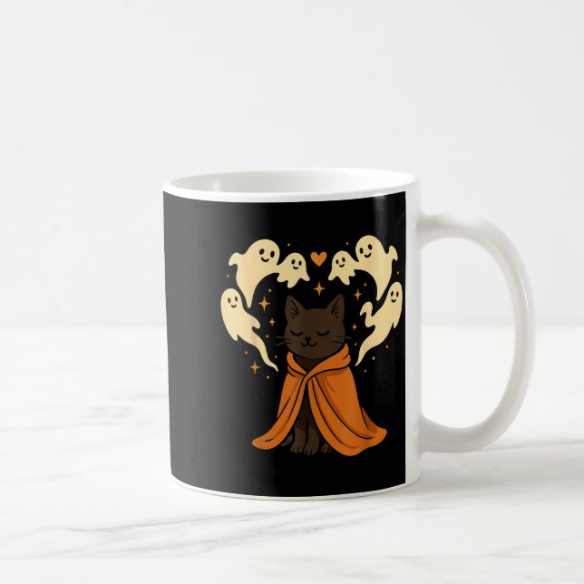 Cat Meme Soky Cute Black Halloween  Coffee Mug (Right)