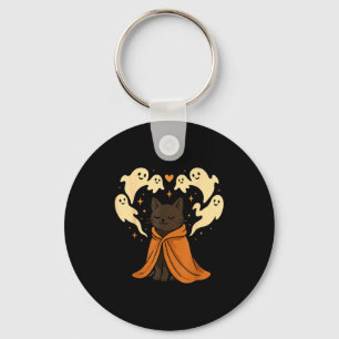 Cat Meme Soky Cute Black Halloween  Key Ring