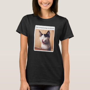 Cat Meme When Someone Brings Me Samosa T-Shirt