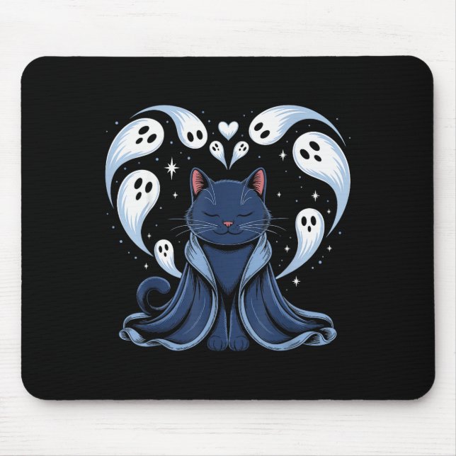 Cat Meme Wizard Soky Fantasy Kitty  Mouse Mat (Front)