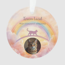 Cat Memorial Acrylic Ornament Rainbow Bridge