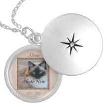 Cat Memorial Brown Tones Custom Photo Locket