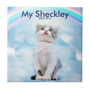 Cat Memorial Custom Small Ceramic Photo Tile